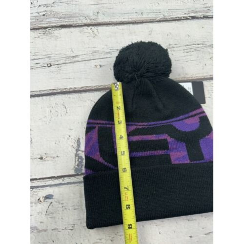 New Oakley Factory Cuff Adult Blackout Beanie Purple Oakley Decal Winter Ski Hat - Picture 4 of 7